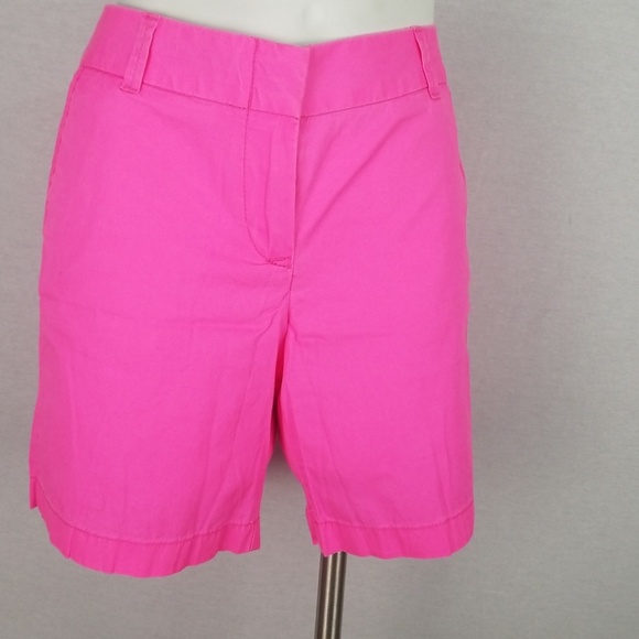J. CREW Factory neon pink chino shorts - Picture 2 of 8